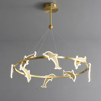 Mordern style Round dolphin chandelier