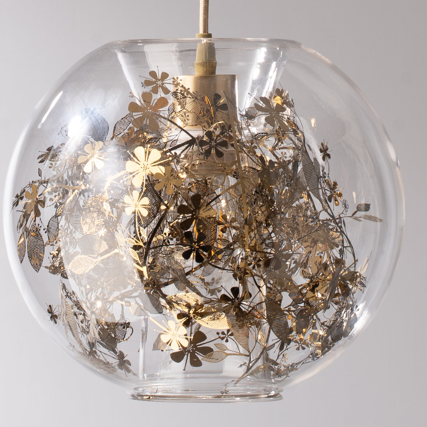 Transparent Ball Gold Chandelier