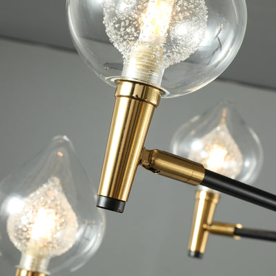 Black and gold modern chandelier