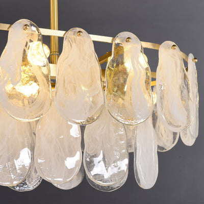 Mordern style White Amber Rectangle Chandelier