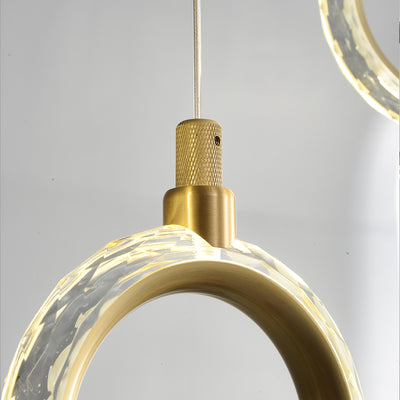 Creative rectangle ring chandelier
