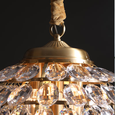 Pine cone shaped crystal chandelier