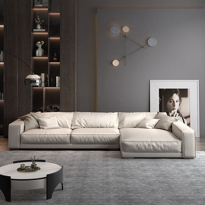 Modern leather living room sofa