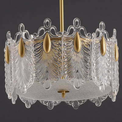 Transparent Crown Glass Chandelier