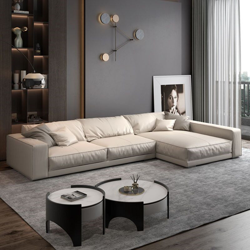 Modern leather living room sofa