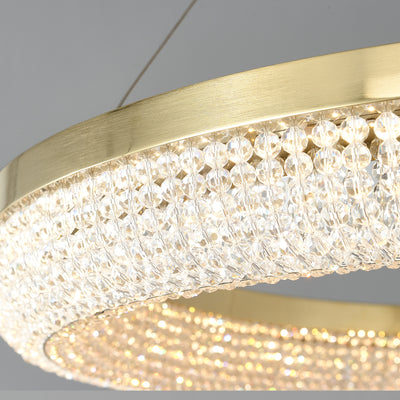 D18'' Crystal Ring Chandelier
