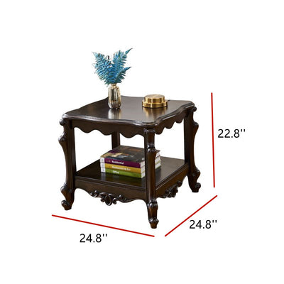 Solid wood light luxury side table