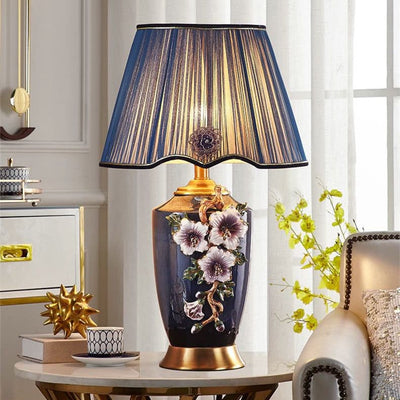 Blue cone table lamp