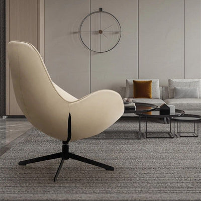 Single chair eggshell lounge chair