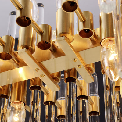 Rectangular Icicle Glass Chandelier