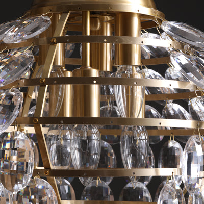Pine cone shaped crystal chandelier