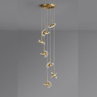 Spinning top chandelier