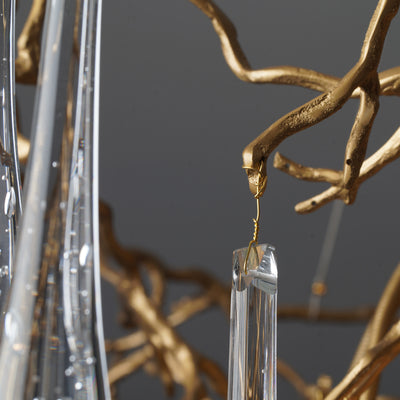 Modern Crystal Tassel Pendant Ring Ice Crystal Chandelier