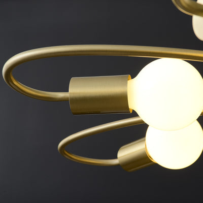 Contemporary Golden flowers Chandelier