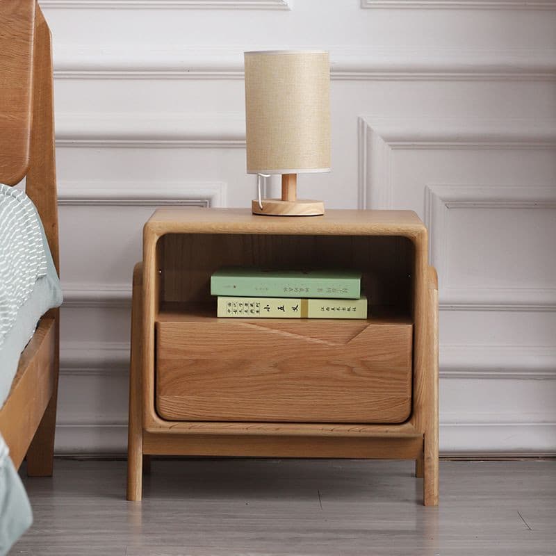 Solid wood side table