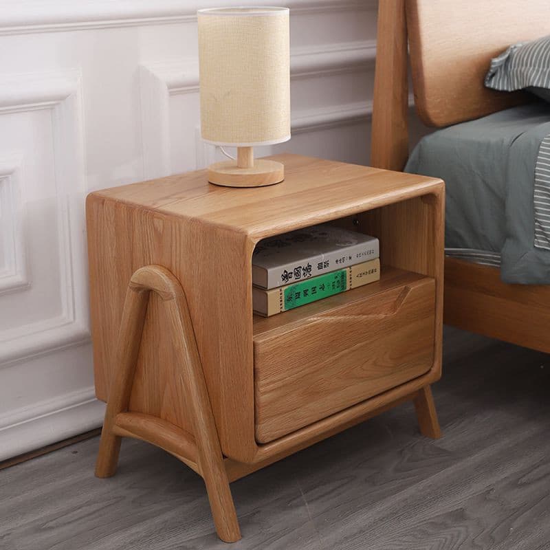 Solid wood side table