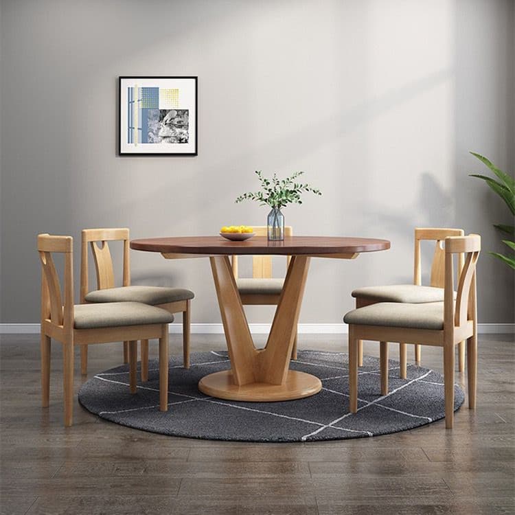 Solid wood dining table