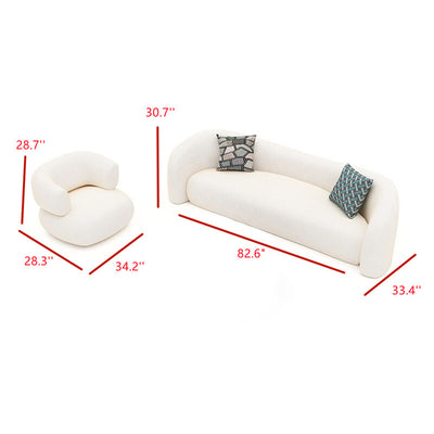 Fabric sofa combination