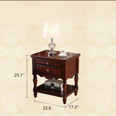 Solid wood bedside cabinet