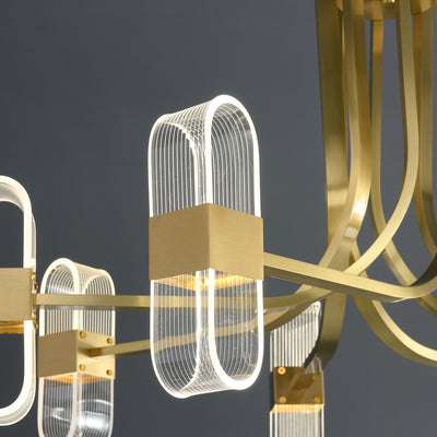 Gold Line Double Layer Mordern style Chandelier