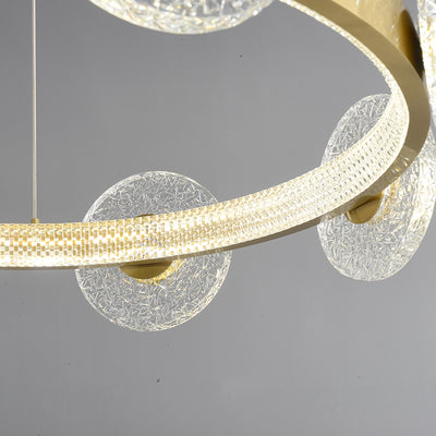 Creative simple disc brass chandelier
