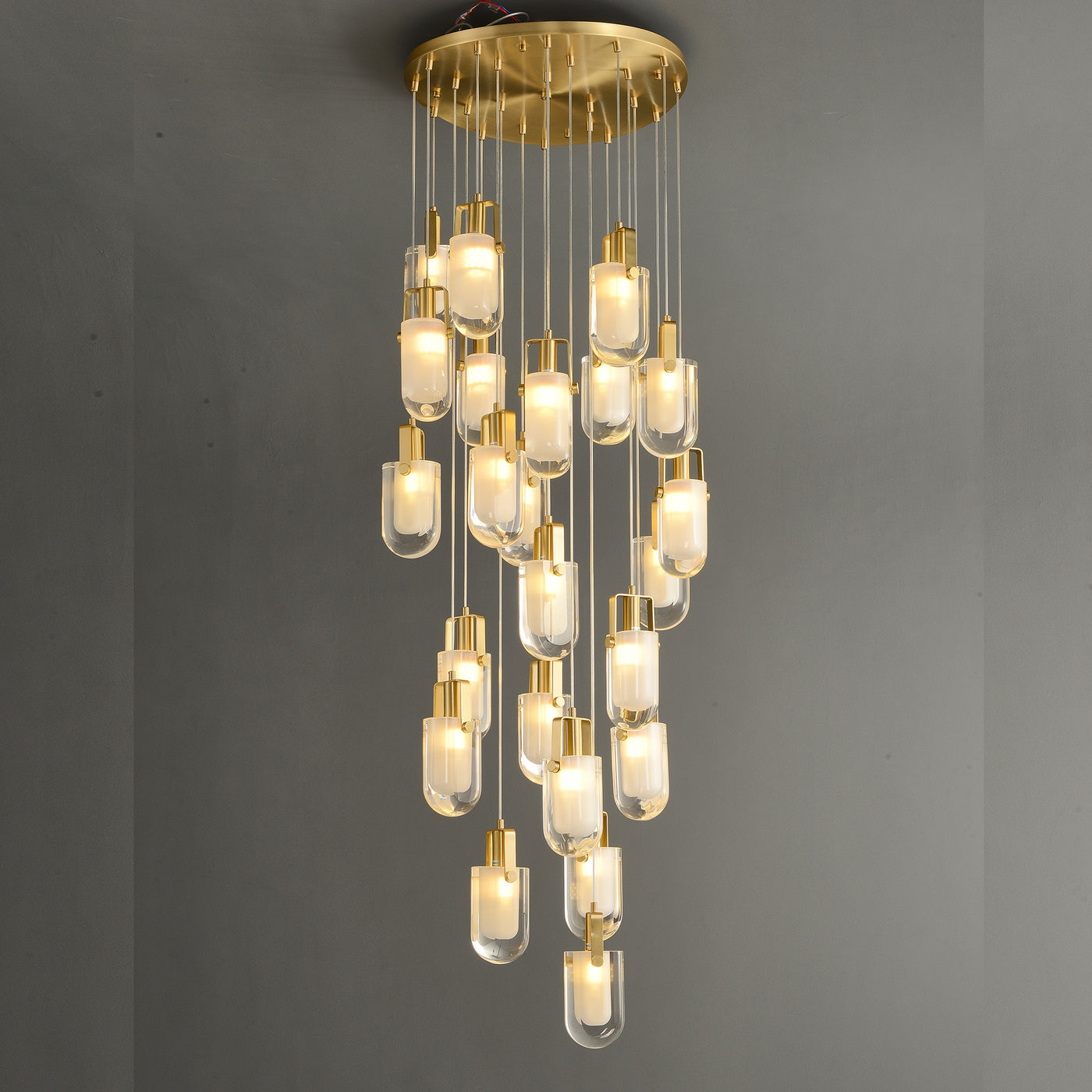 24 Lights White Crystal Cloud Chandelier