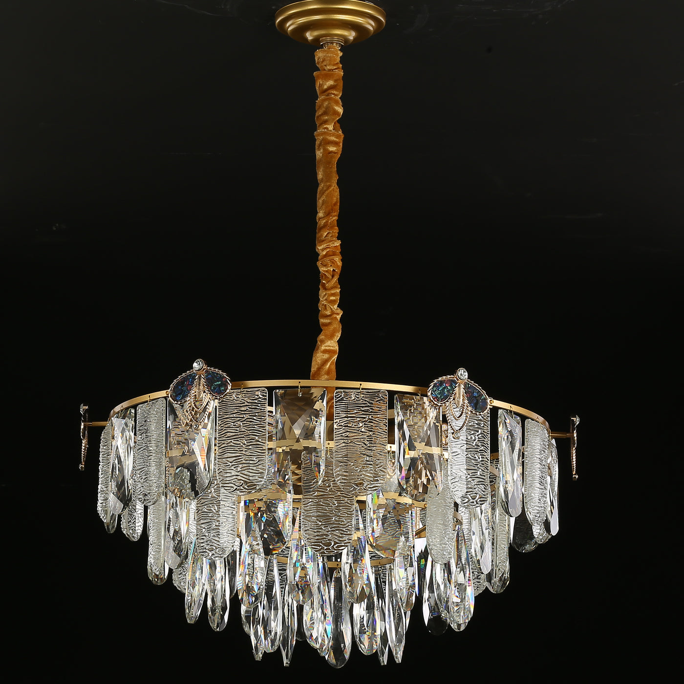 Modern Chandelier Round Clear K9 Crystal Chandelier