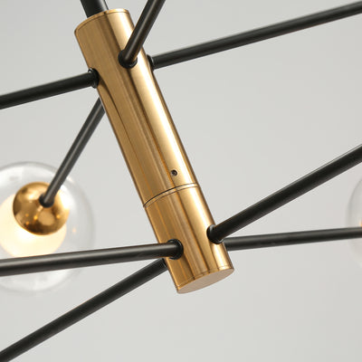 Black and gold modern chandelier