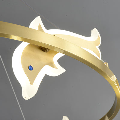 Mordern style Round dolphin chandelier
