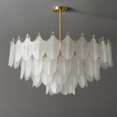 Postmodern luxury White Leaf Chandelier