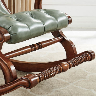 Rocking chair leather single chair