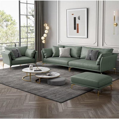 Living room green sofa combination