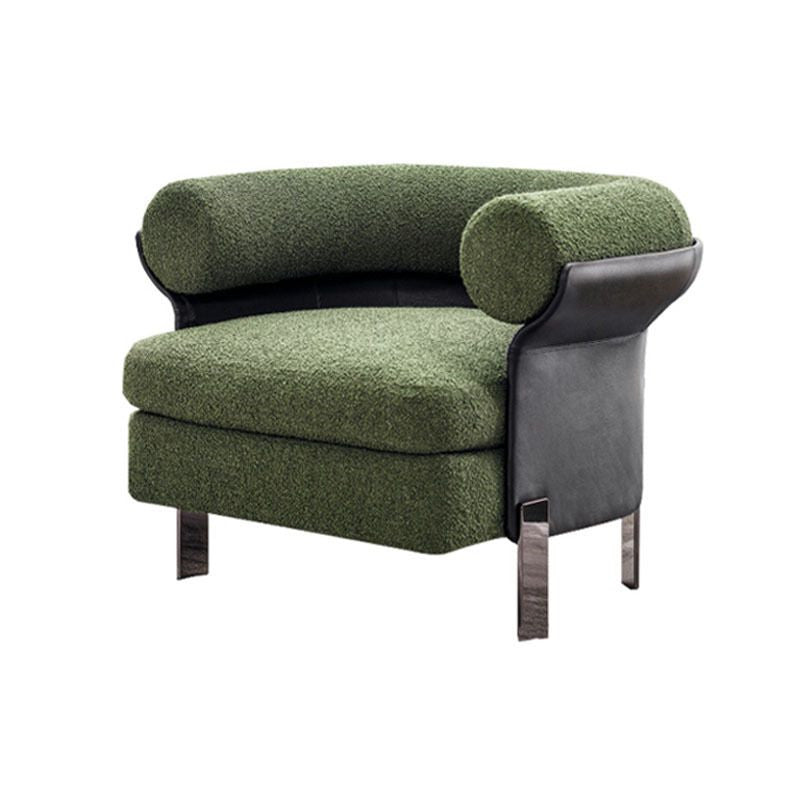 Modern green fabric single sofa chair