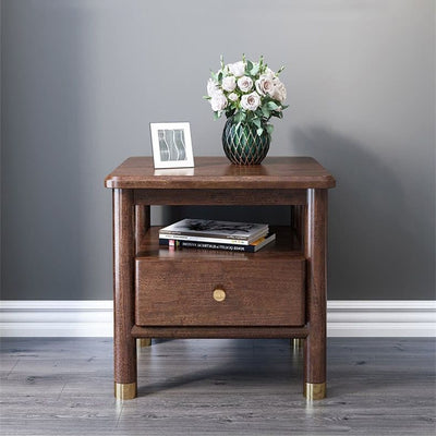 Solid wood bedside cabinet