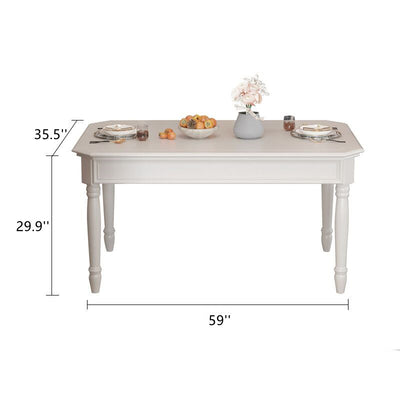 Rectangular rustic solid wood dining