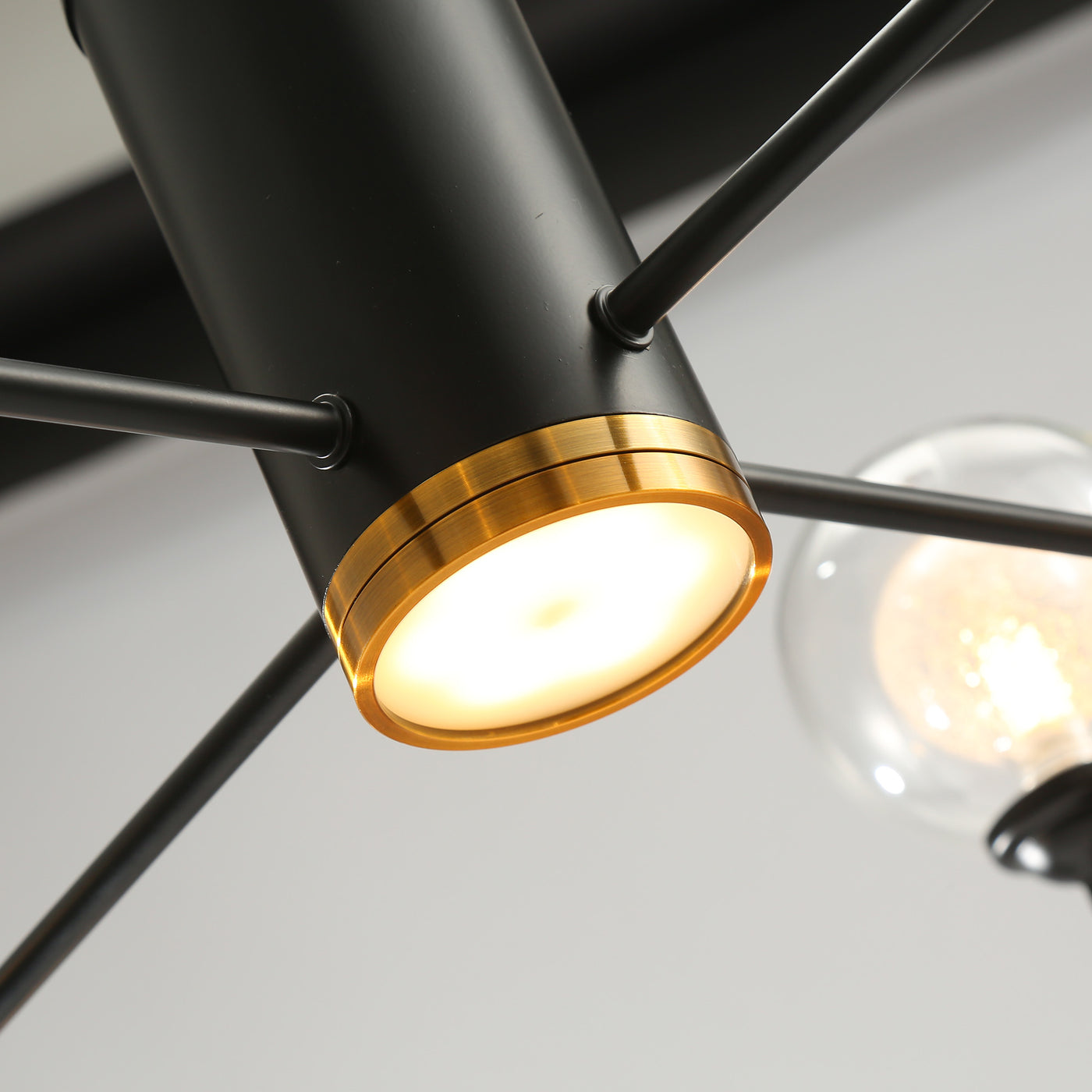 Black and gold modern chandelier