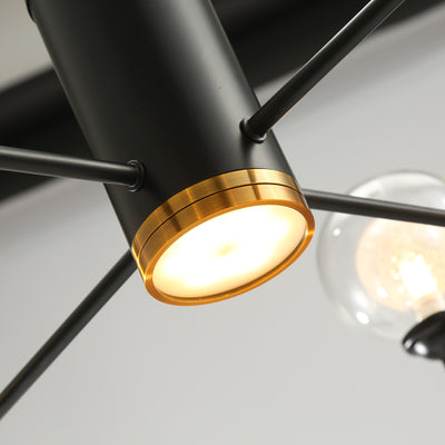 Black and gold modern chandelier