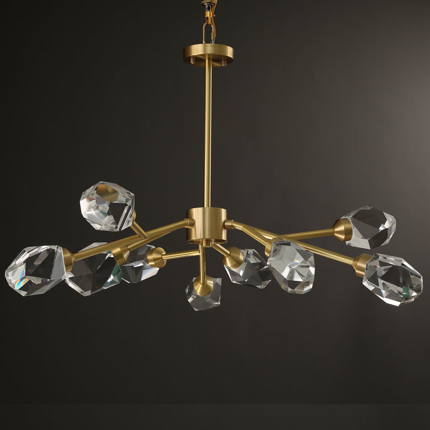 Postmodern luxury and brass chandelier