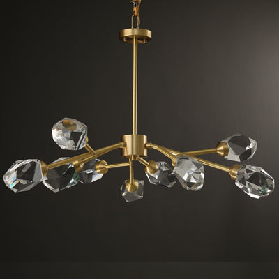 Postmodern luxury and brass chandelier
