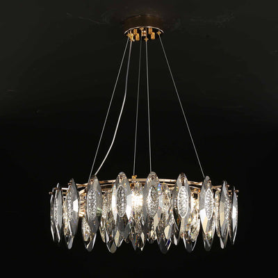 Classic Golden Round Stainless Steel Chandelier Length