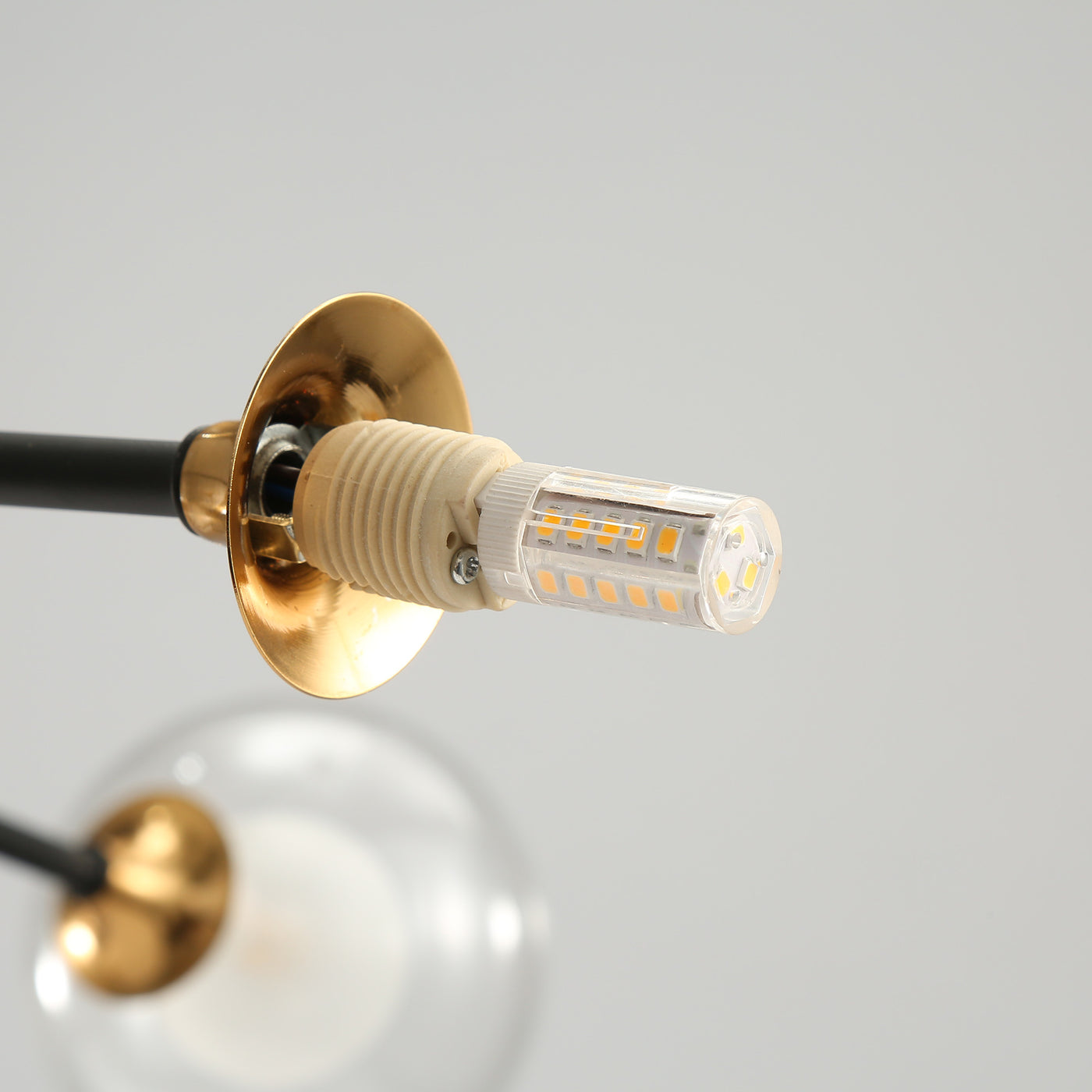 Black and gold modern chandelier