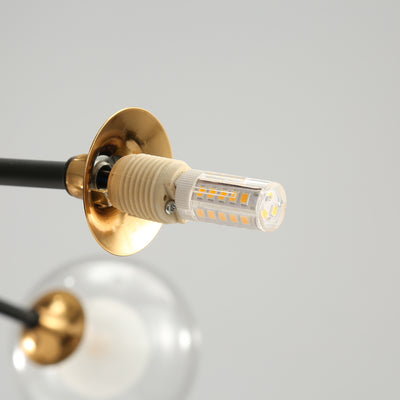 Black and gold modern chandelier