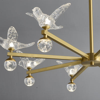 Multi birds chandelier