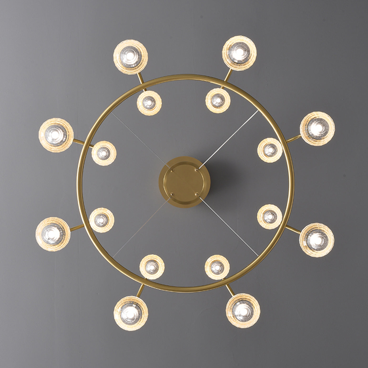 Creative brass ball chandelier