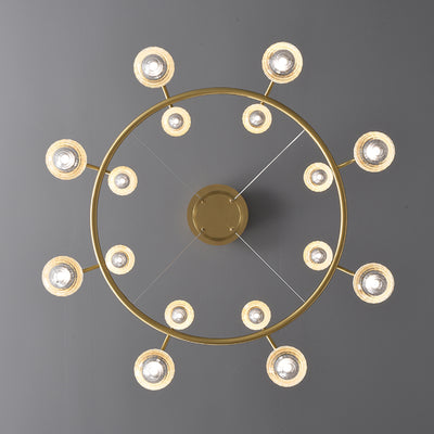 Creative brass ball chandelier