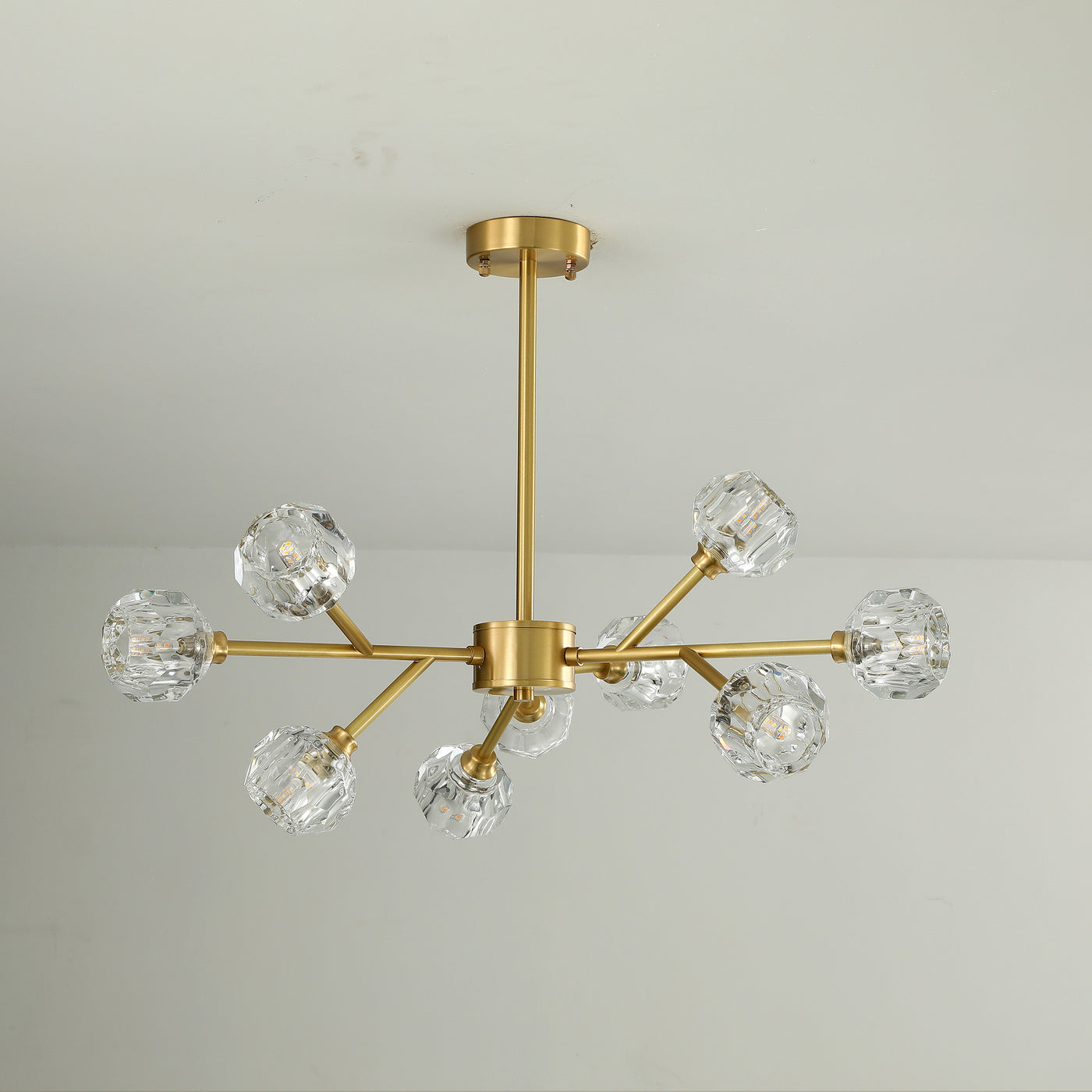 Postmodern luxury and full copper chandelier