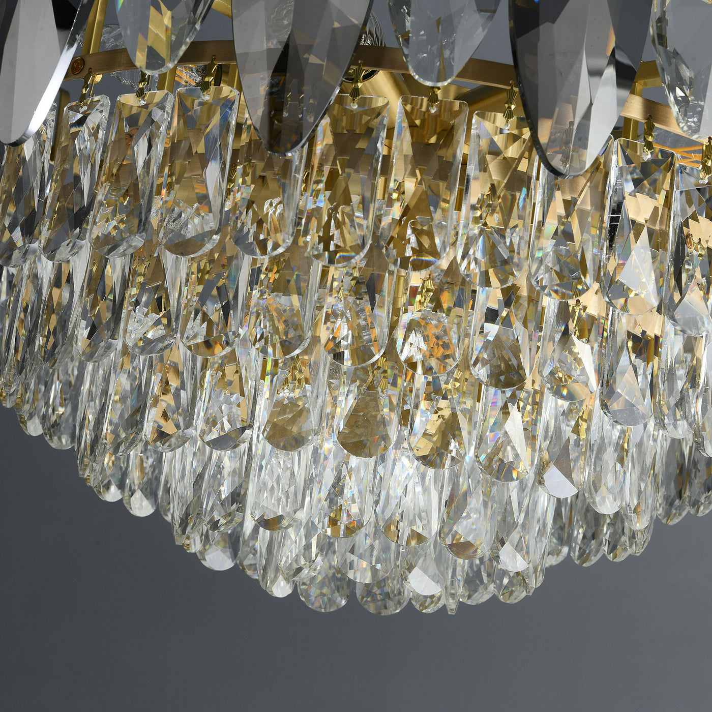 Industrial Conical style crystal chandelier