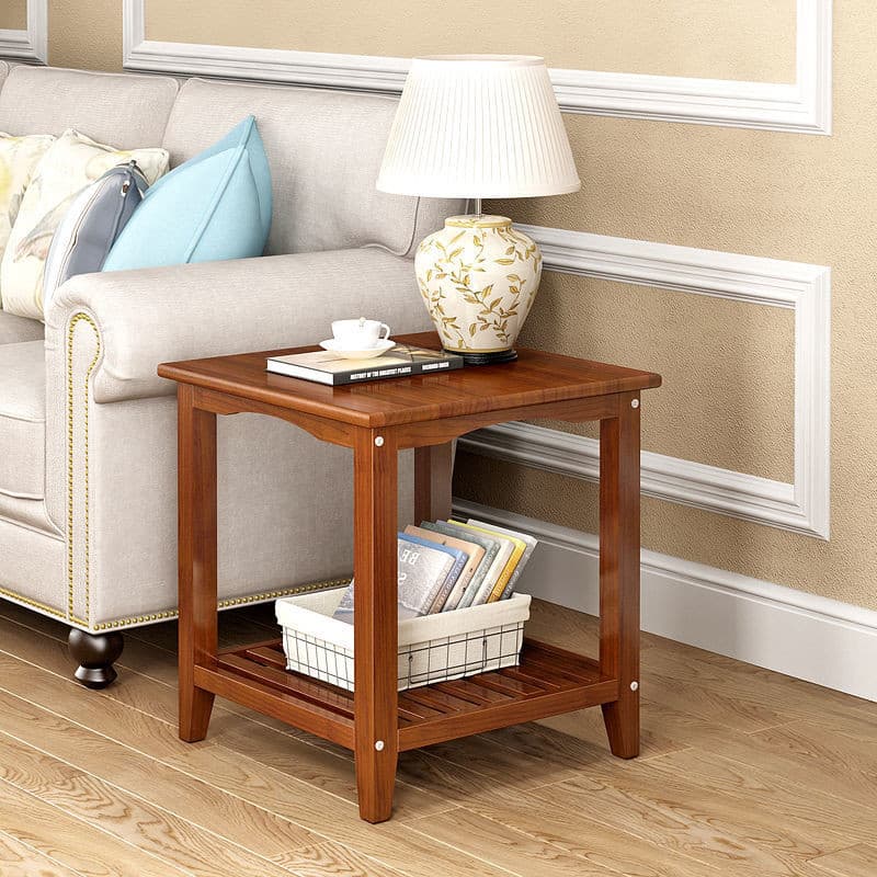 Solid wood small side table