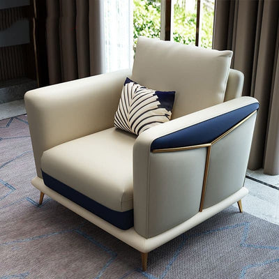 Modern luxury leather sofa combination