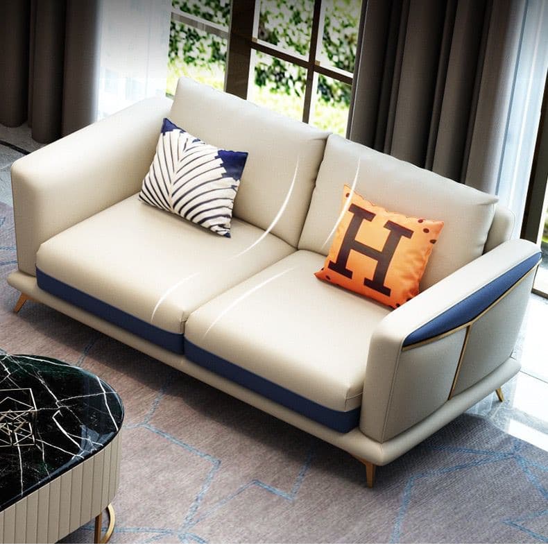 Modern luxury leather sofa combination